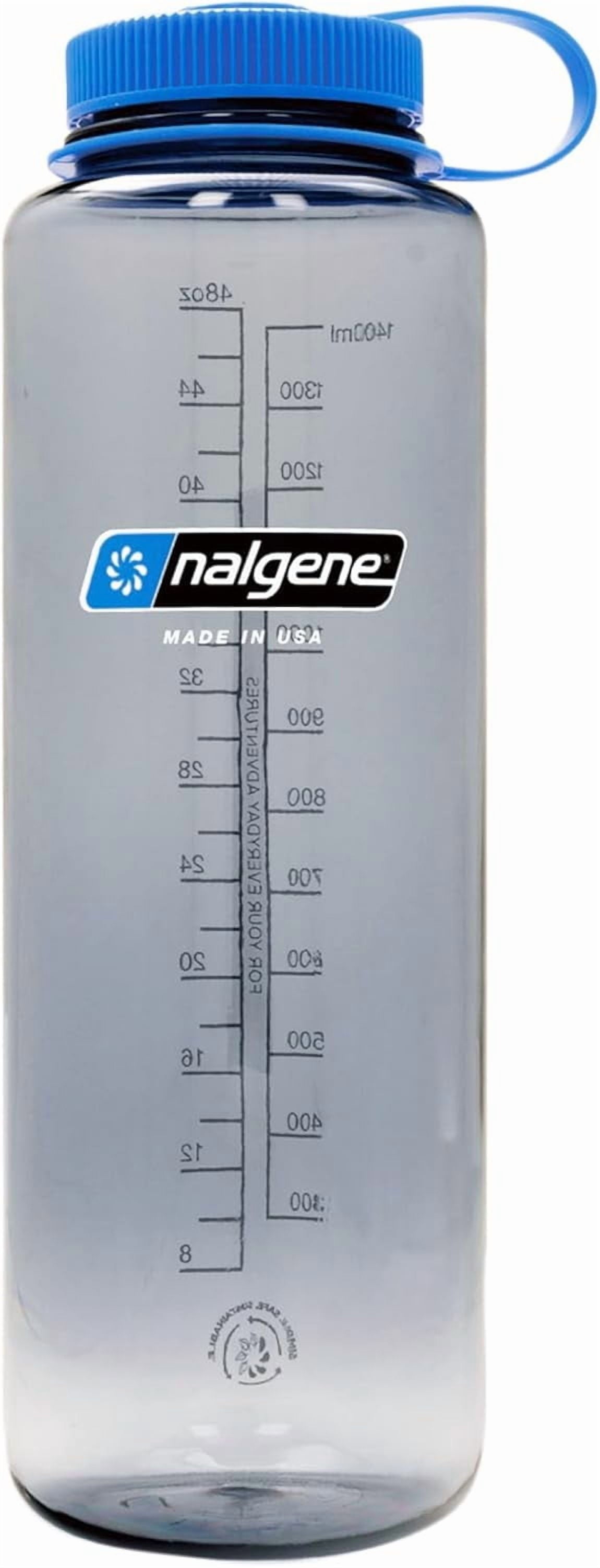 Nalgene Sustain Tritan BPA-Free Water  Made with Material Derived from 50% Plastic Waste (using ISCC certified mass balance), 48 OZ, Wide Mouth, Aubergine - Pick 279