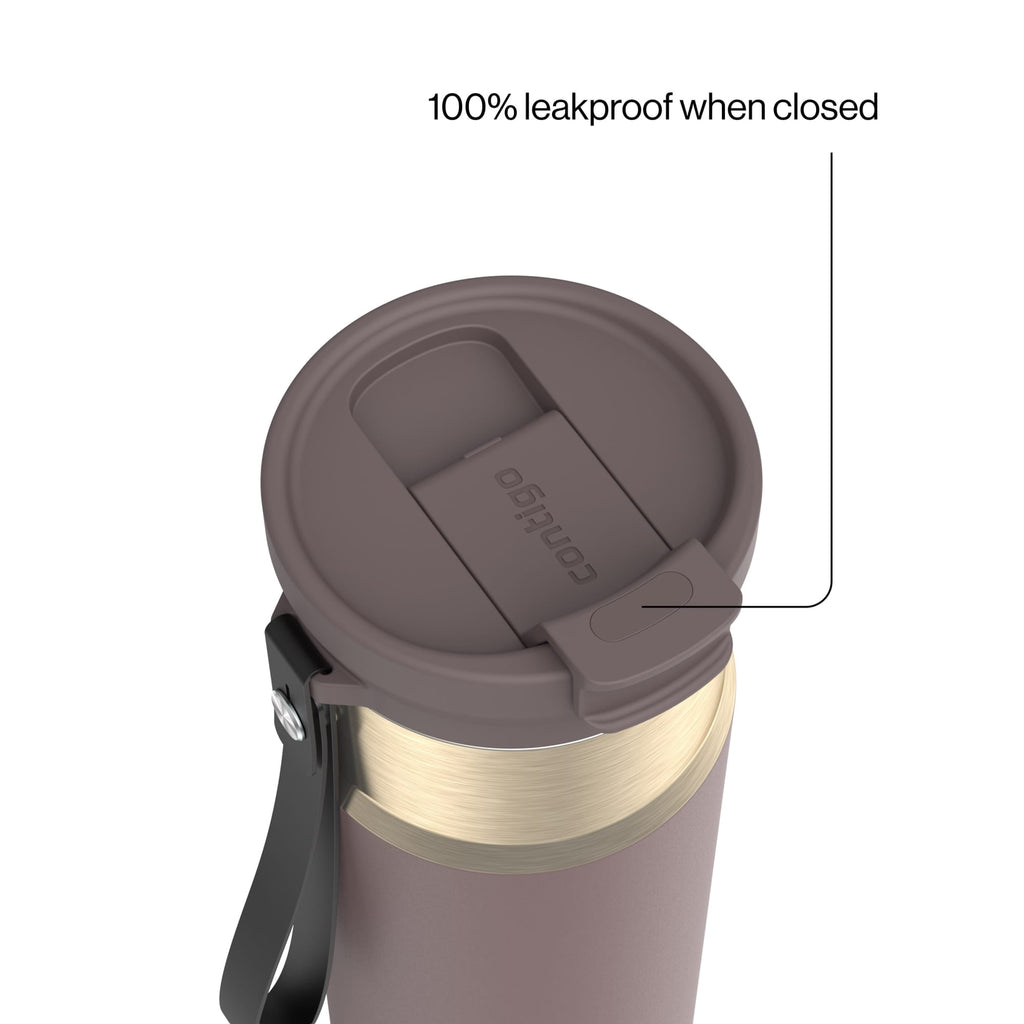 Contigo DualSip 24 oz Leakproof Insulated Water Bottle with Carrying Strap and 2-Way Lid - Pick 876