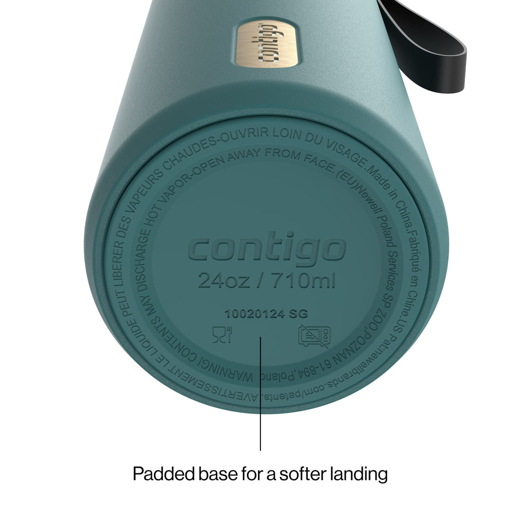 Contigo DualSip 24 oz Leakproof Insulated Water Bottle with Carrying Strap and 2-Way Lid - Pick 876