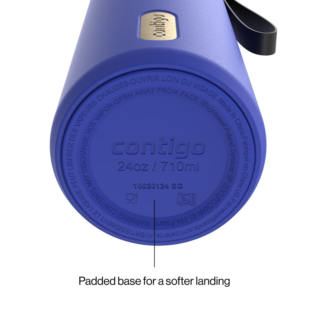 Contigo DualSip 24 oz Leakproof Insulated Water Bottle with Carrying Strap and 2-Way Lid - Pick 876