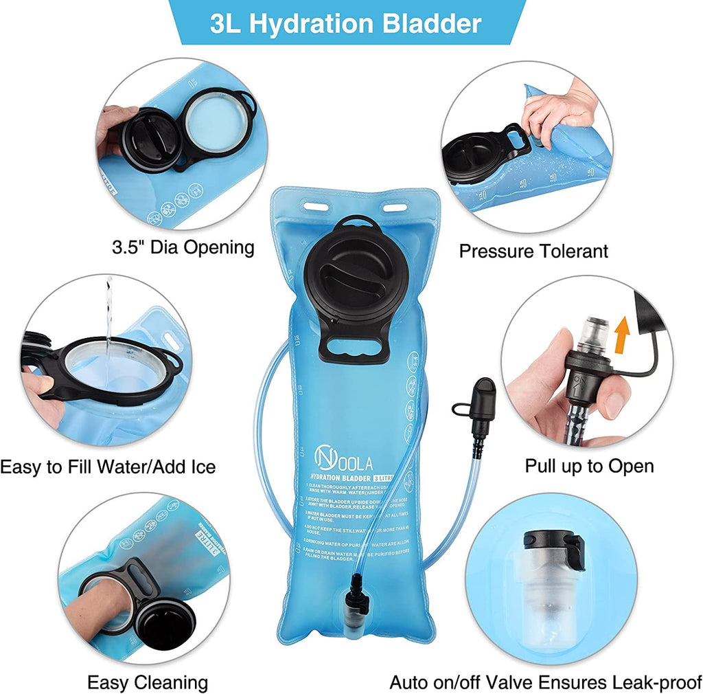 Brightify 17L Hydration Backpack with 3L TPU Water Bladder, Camel Backpack Hydration Pack for Hiking Hunting Climbing Cycling Biking Running, Molle Compatible Water Backpack for Men Women, Black - Pick 261