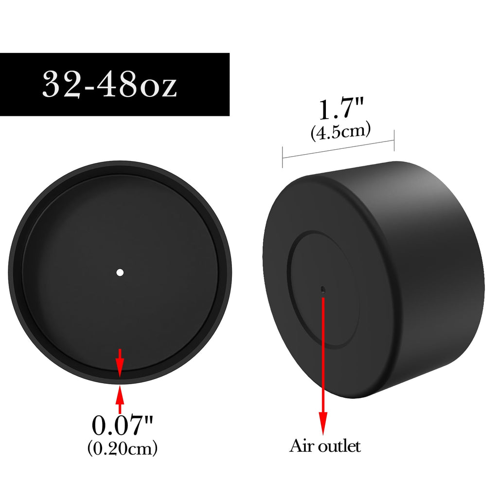 Linkidea 2 Pack Water Bottle Boot Compatible with Nalgene Sustain Wide Mouth 32oz/48oz, Narrow Mouth 32oz, Silicone Anti-Slip Bottle Bottom Bumper Protector (Black) - Pick 113