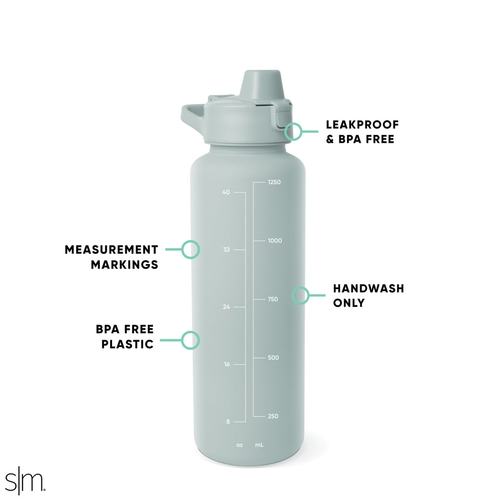 Simple Modern 48 fl oz Reusable Tritan Summit Water Bottle with Silicone Straw Lid|Seaglass Sage - Pick 744