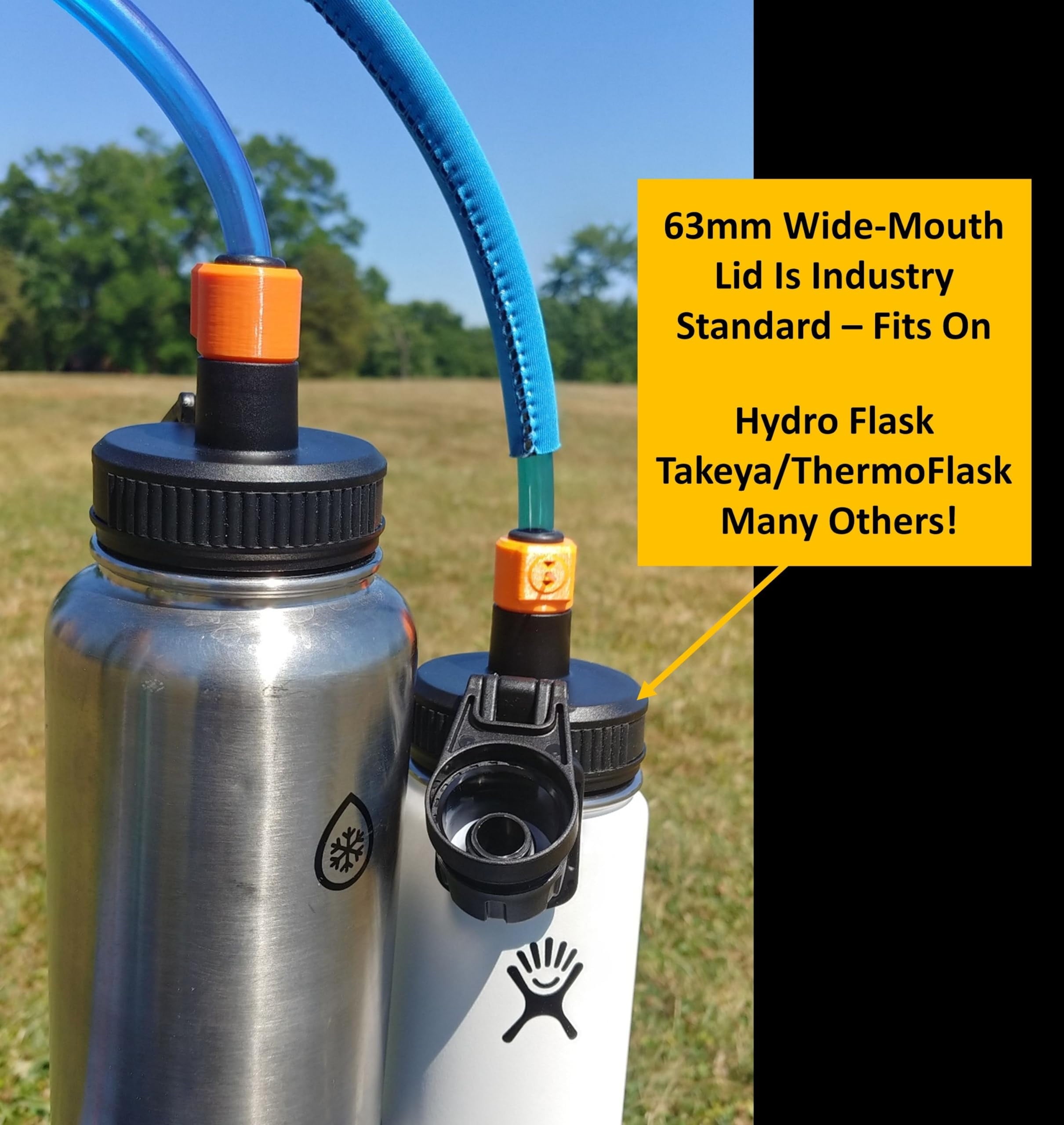 Universal Hydration Adapter for Nalgene Smartwater Bottles 28mm Wide Mouth, Flip Top Spout Lid with Loop, Hiking Running Cycling Accessory, Blue - Pick 734