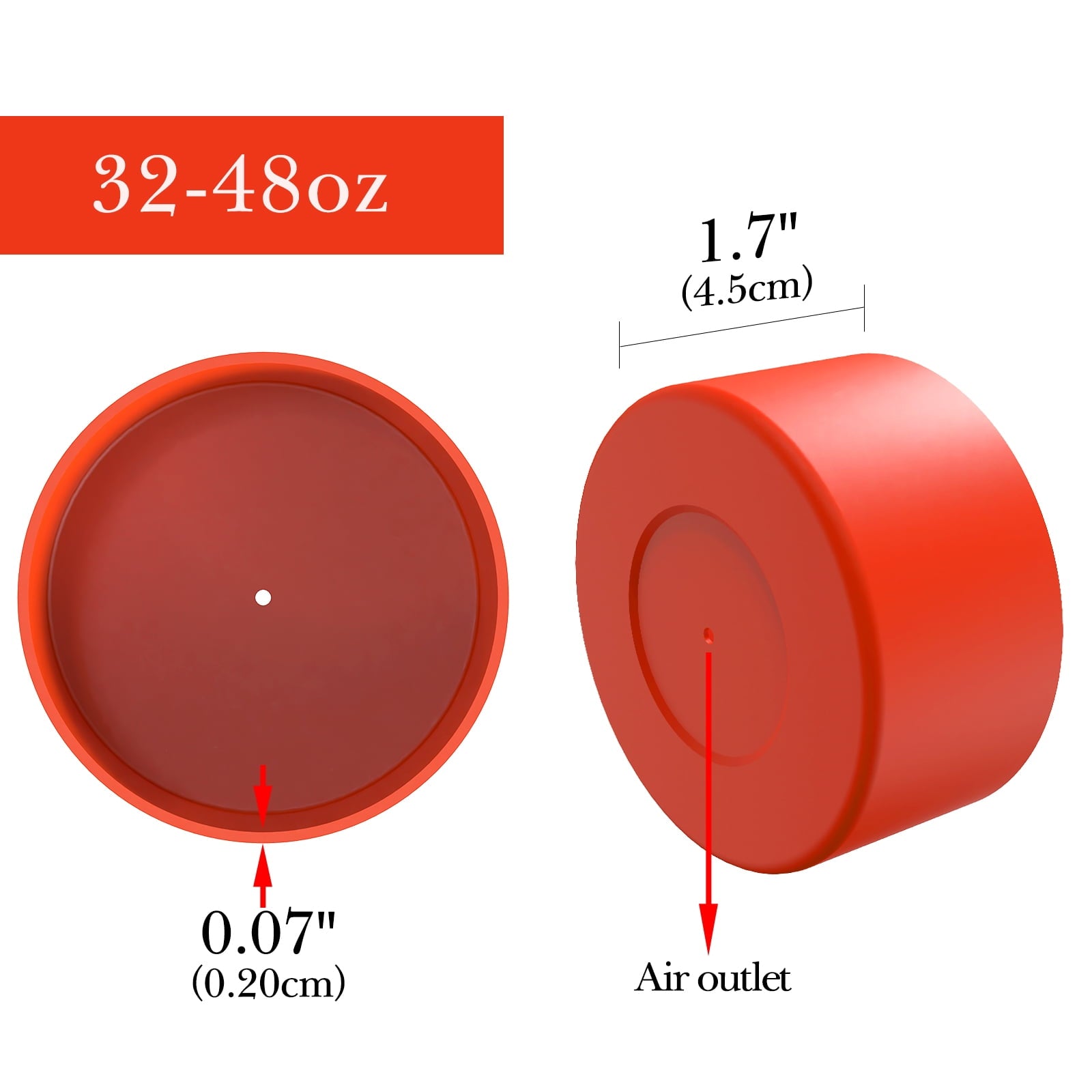 Linkidea 2 Pack Water Bottle Boot Compatible with Nalgene Sustain Wide Mouth 32oz/48oz, Narrow Mouth 32oz, Silicone Anti-Slip Bottle Bottom Bumper Protector (Red) - Pick 107