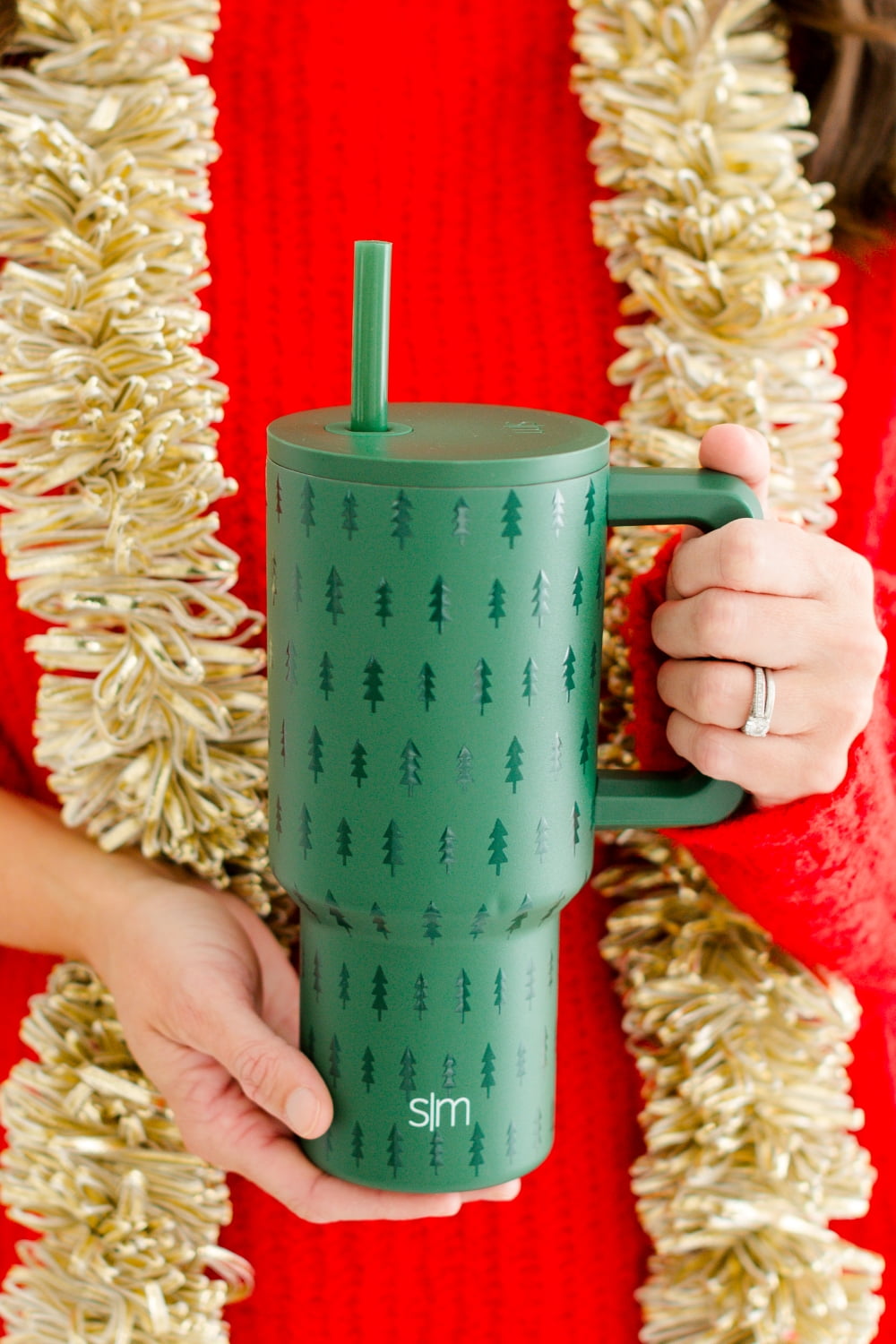 Simple Modern 30 fl oz Insulated Stainless Steel Trek Tumbler with Straw Lid | Seaglass Sage and Cream Checkmate - Pick 125