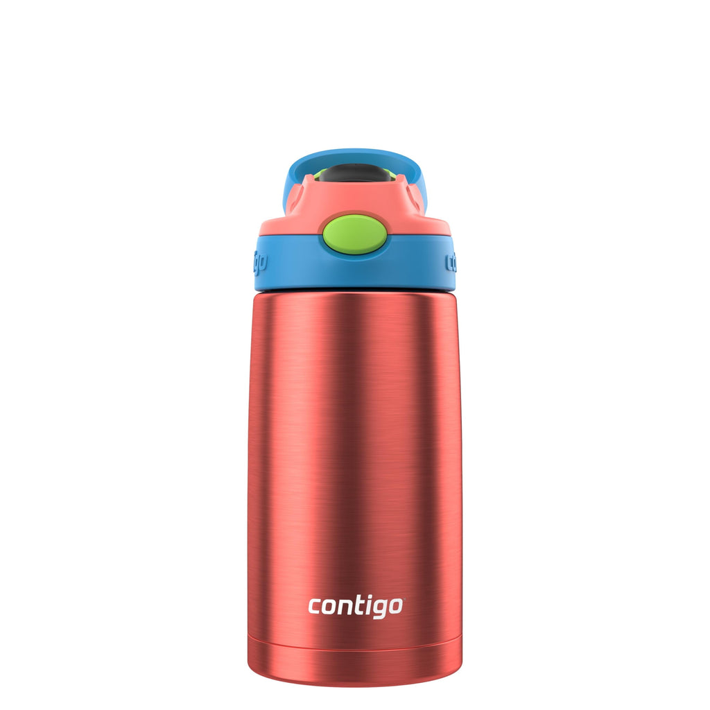Contigo AUTOSPOUT Water Bottle, 13 oz, Coral Blue/Poppy - Pick 875