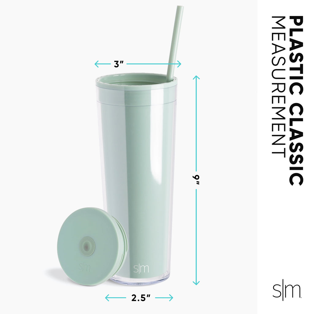 Simple Modern 24 fl oz Double Wall Plastic Classic Tumbler with Straw|Opalescent - Pick 299
