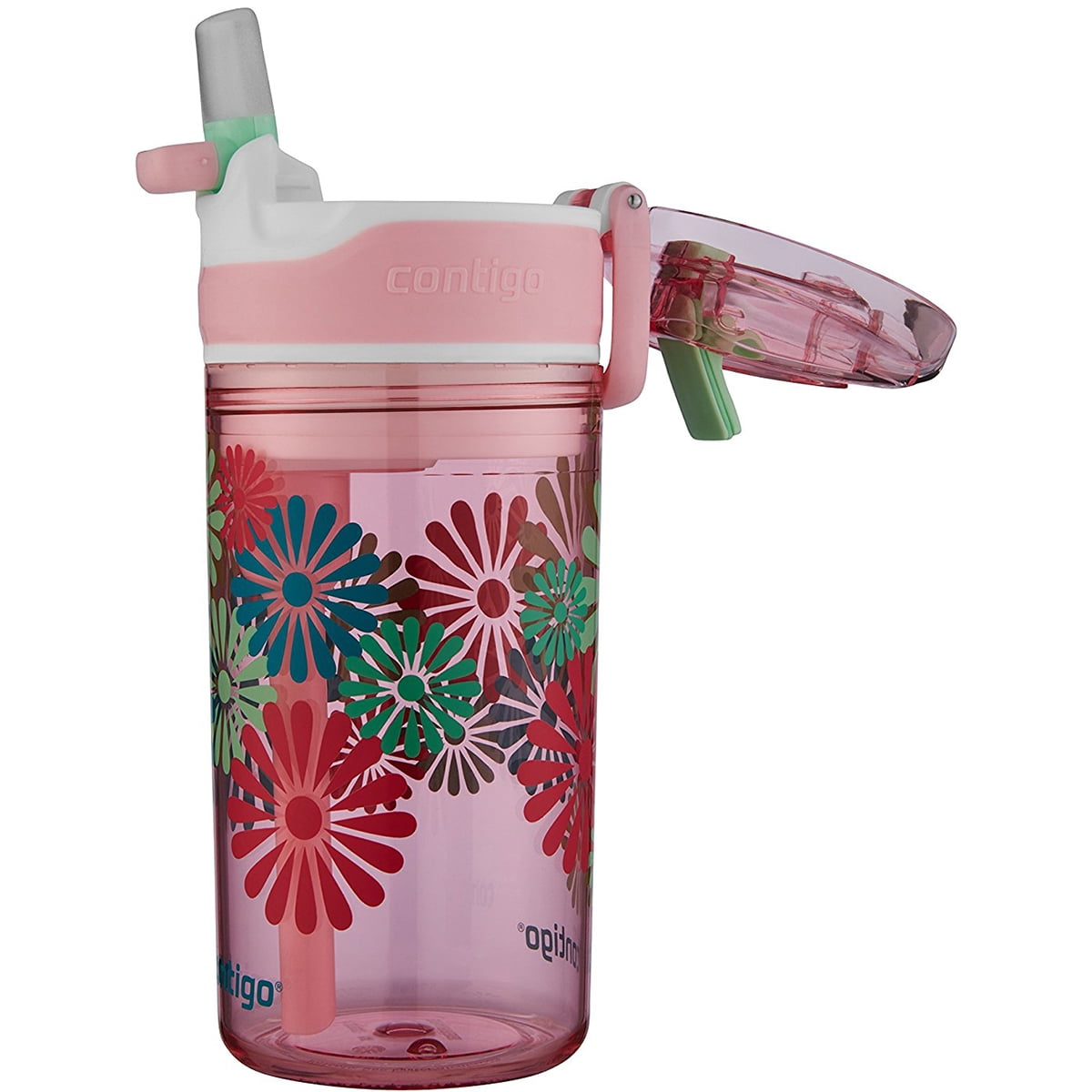 Contigo 13 oz. Kid's Snack Hero Drink Tumbler - Ballet Slipper Pink with Flowers - Pick 651