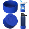 Linkidea 2 Pack Water Bottle Boot Compatible with CamelBak Eddy+20oz/25oz, Chute Mag 20oz/25oz, Carry Cap, Silicone Anti-Slip Bottle Bottom Bumper Protector (Navy Blue) - Pick 775