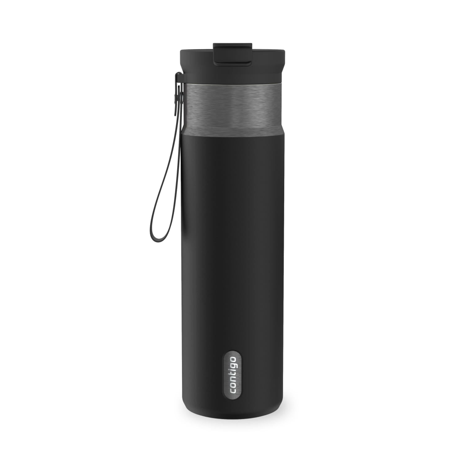 Contigo DualSip Leakproof Stainless Steel Reusable Water Bottle Tumbler with Carrying Strap, Cream/Champagne, 24 oz - Pick 194