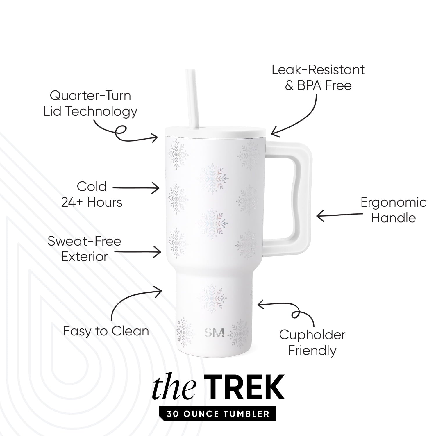Simple Modern 30 fl oz Insulated Stainless Steel Trek Tumbler with Straw Lid | Seaglass Sage and Cream Checkmate - Pick 125