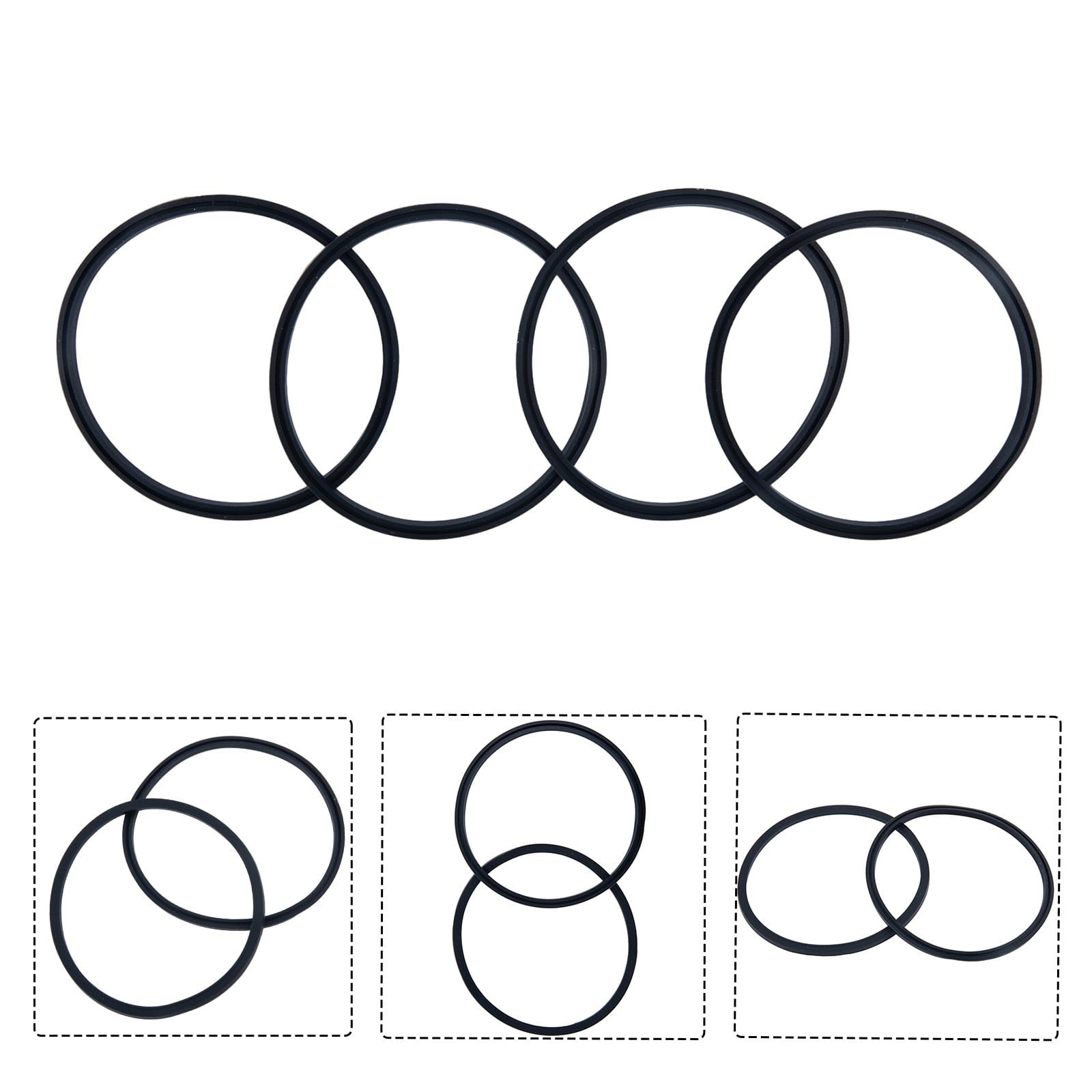 4 Pack Gaskets Compatible for Contigo Snapseal Byron Travel Mug 16oz &amp; 20oz, Replacement Rubber Seal for Contigo Snapseal Lid, Replacement Silicone Part for Contigo Coffee Travel Tumbler - Pick 945
