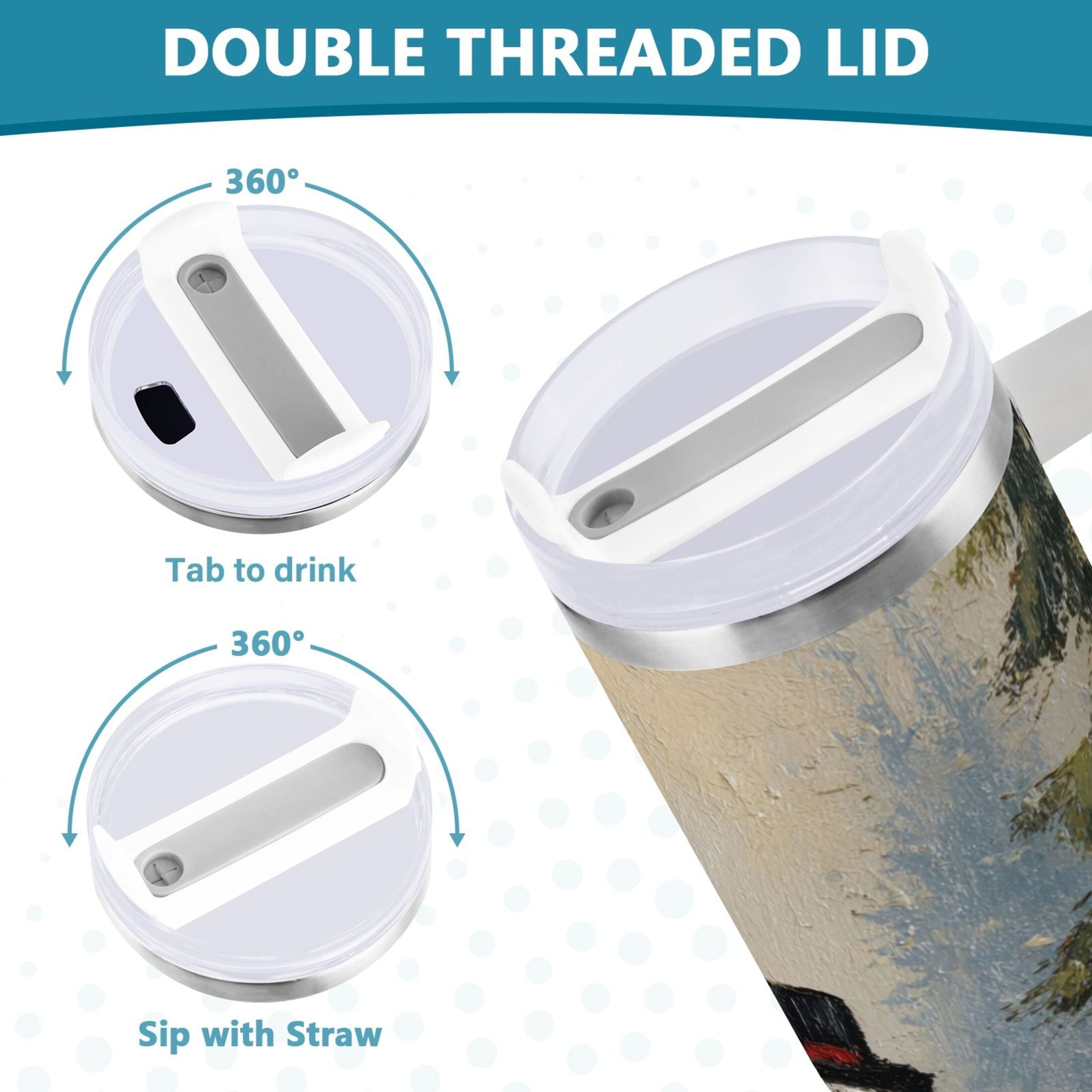 40 oz Insulated Stainless Steel Tumbler Double Wall Stainless Steel Tumbler with 2-Way Drinking Moody Snowman Couple - Pick 535