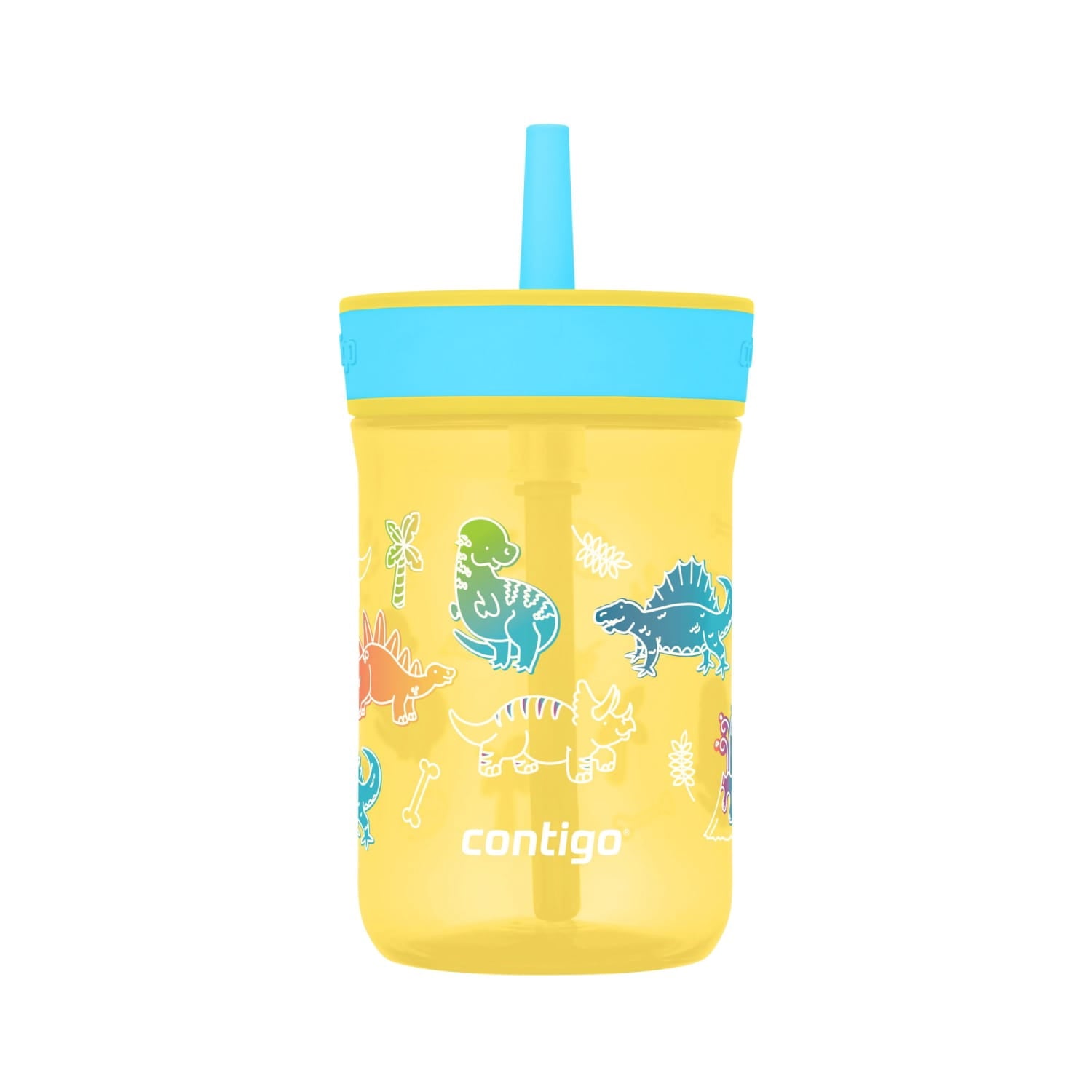Contigo Kids Leighton Spill-Proof Tumbler with Straw, 14 oz, Yellow - Pick 643