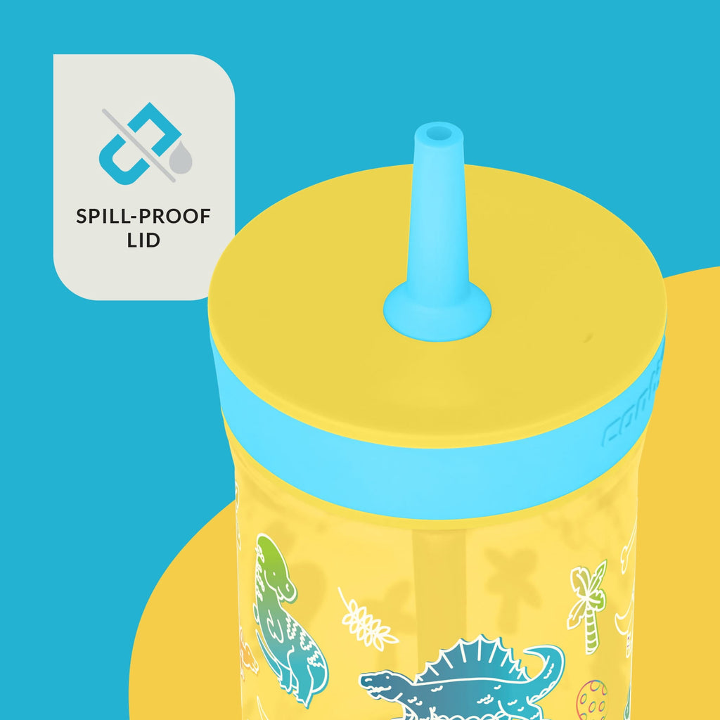 Contigo Kids Leighton Spill-Proof Tumbler with Straw, 14 oz, Yellow - Pick 643