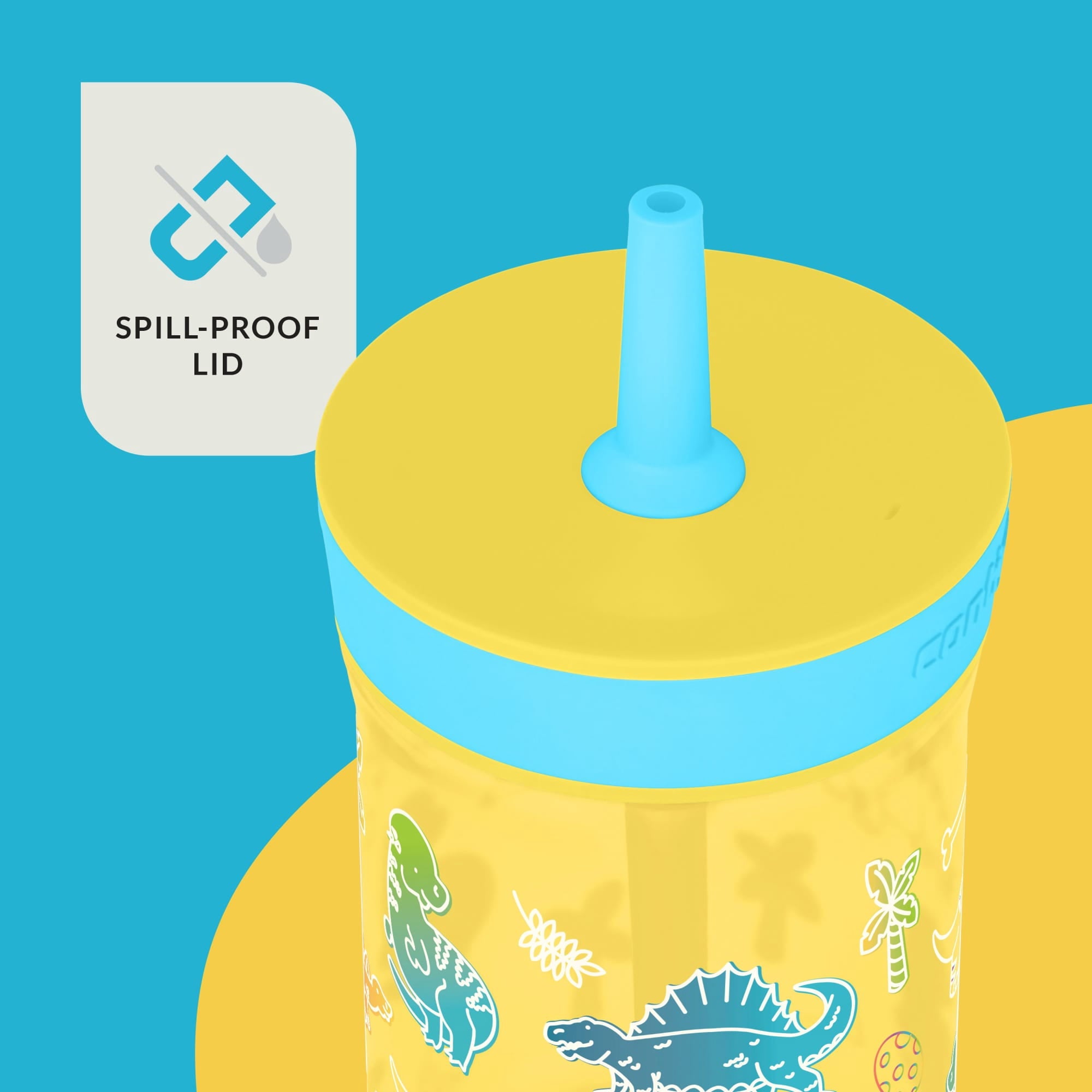 Contigo Kids Leighton Spill-Proof Tumbler with Straw, 14 oz, Yellow - Pick 643