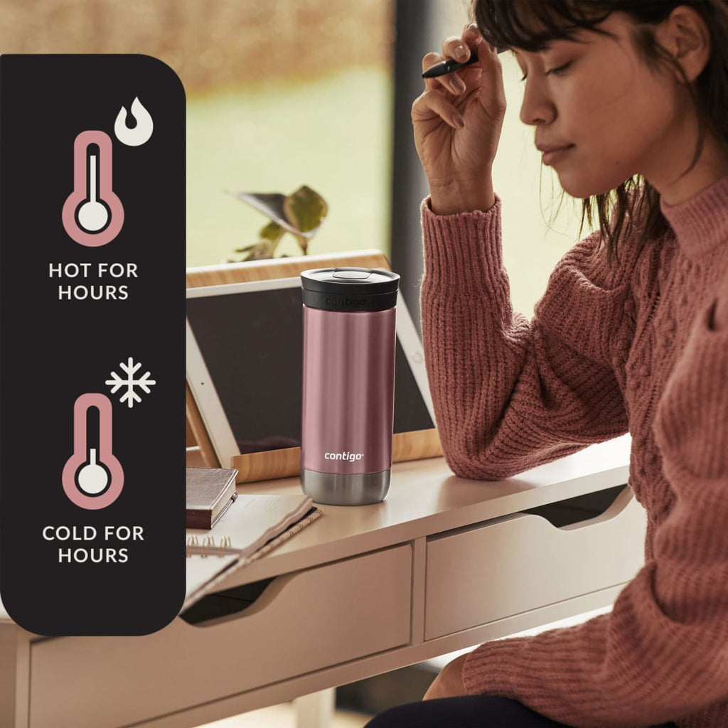 Contigo 16 oz. Huron 2.0 SnapSeal Stainless Steel Travel Mug - Licorice - Pick 608