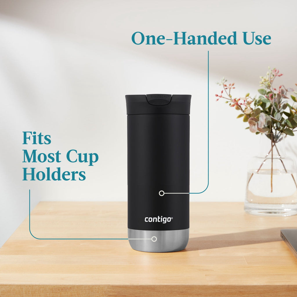 Contigo 16 oz. Huron 2.0 SnapSeal Stainless Steel Travel Mug - Licorice - Pick 608
