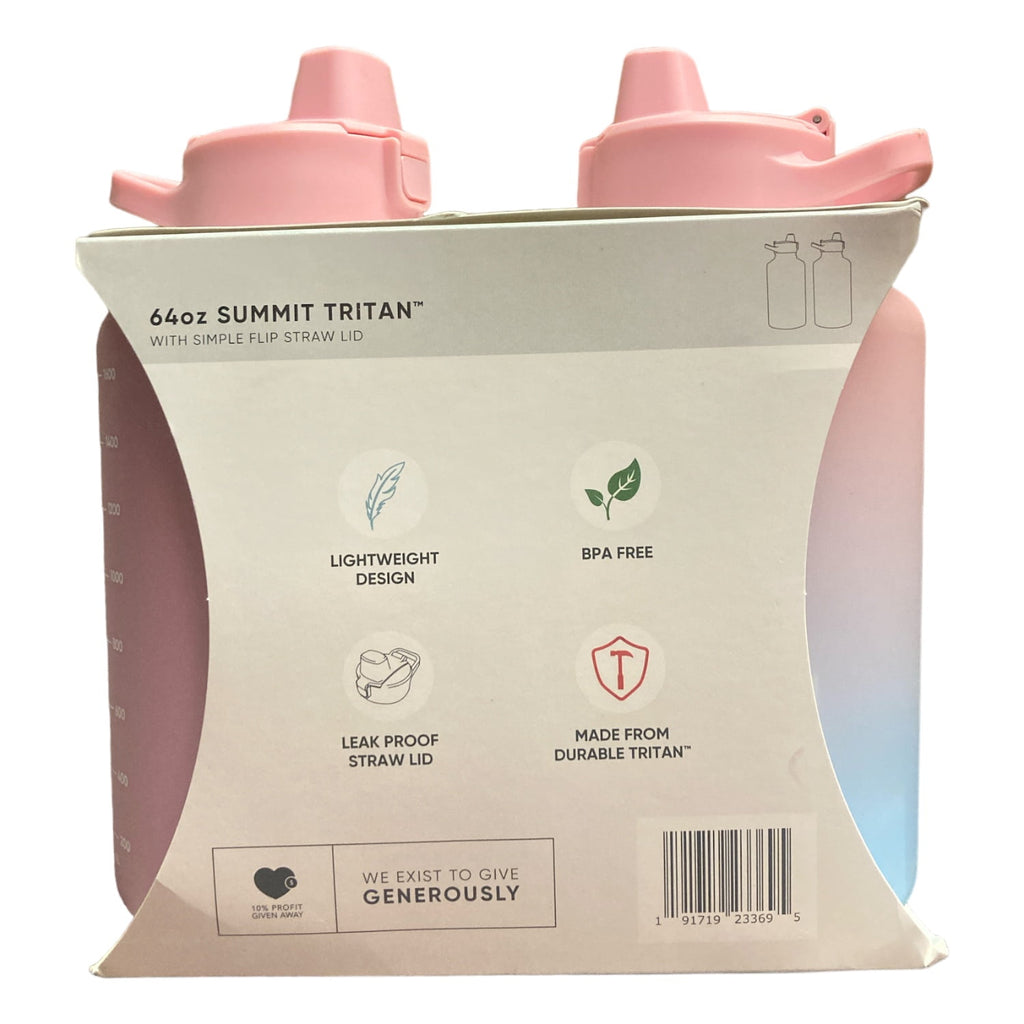 Simple Modern 64-oz Tritan Plastic Summit With Simple Flip Straw Lid 2 Pack (Sweet Taffy and Blush) - Pick 272