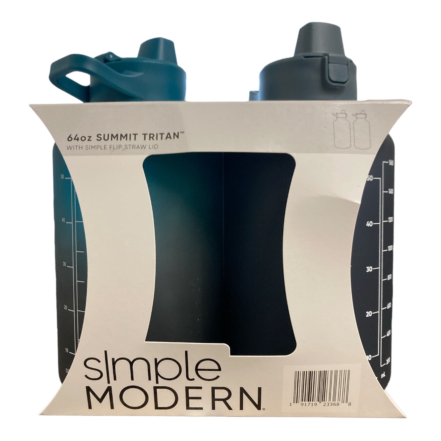 Simple Modern 64-oz Tritan Plastic Summit With Simple Flip Straw Lid 2 Pack (Sweet Taffy and Blush) - Pick 272