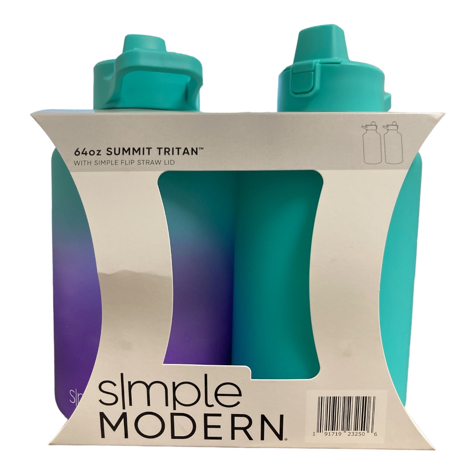 Simple Modern 64-oz Tritan Plastic Summit With Simple Flip Straw Lid 2 Pack (Sweet Taffy and Blush) - Pick 272
