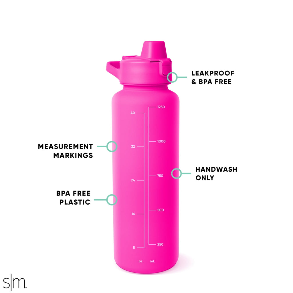 Simple Modern 48 fl oz Reusable Tritan Summit Water Bottle with Silicone Straw Lid|Raspberry Vibes - Pick 964