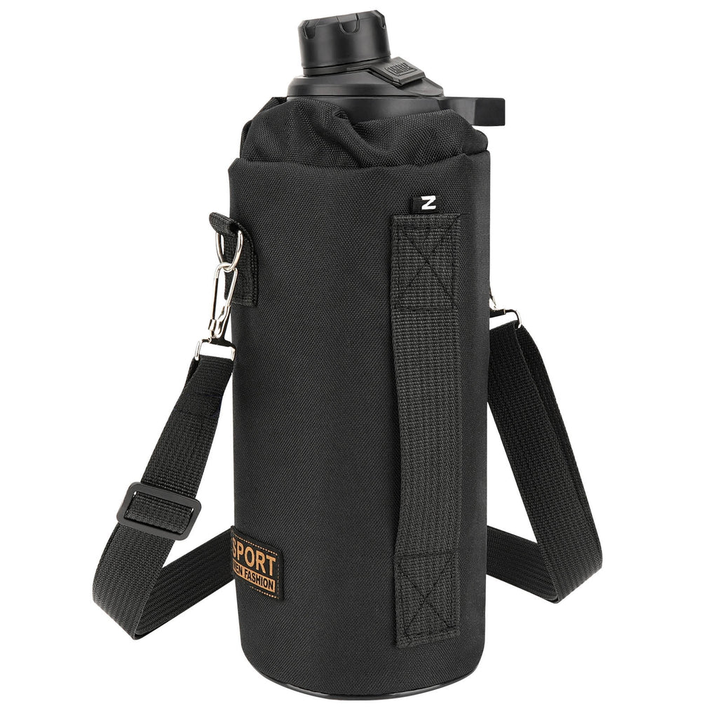 Linkidea Sports Water Bottle Carrier with Strap Compatible with Nalgene Sustain Tritan 48oz, CamelBak Chute Mag 50oz, Thick Waterbottle Cooler Bag Holder Shoulder Strap, Black - Pick 990