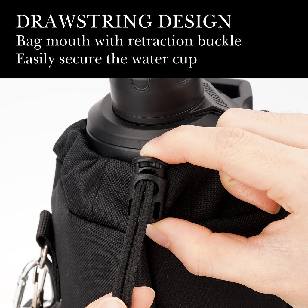Linkidea Sports Water Bottle Carrier with Strap Compatible with Nalgene Sustain Tritan 48oz, CamelBak Chute Mag 50oz, Thick Waterbottle Cooler Bag Holder Shoulder Strap, Black - Pick 990