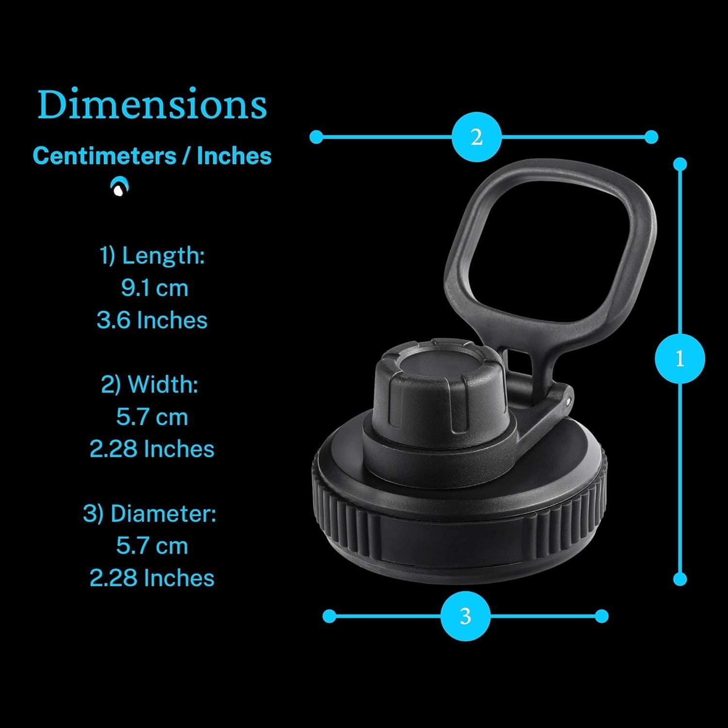 Hydraflow Wide Mouth Spout Twist Chug Nalgene Replacement Lid | Compatible with Nalgene 32 oz Wide Mouth Lid, Hydroflask &amp; Many  Top Water Bottle Brands Sizes 12 16 18 20 32 40 64 Oz - Pick 948