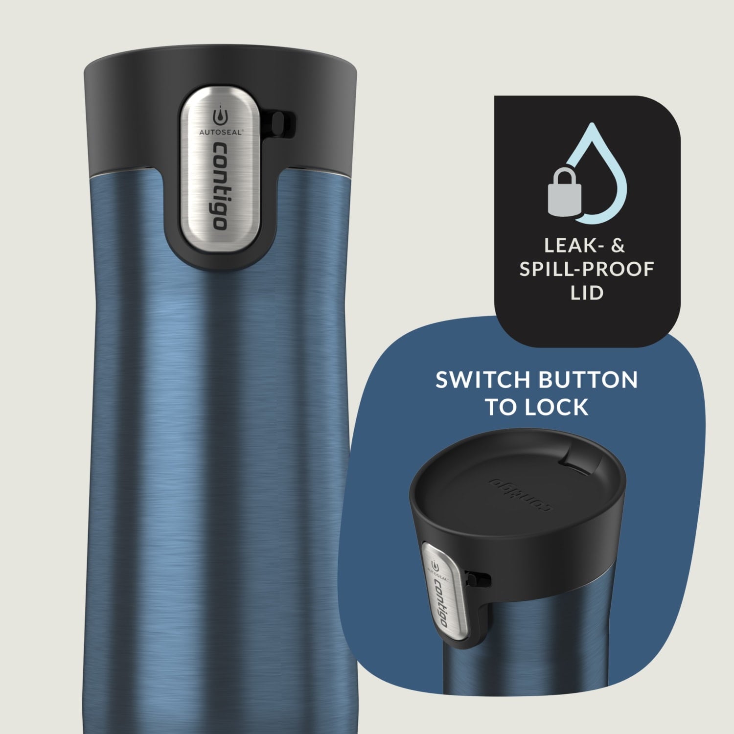 Contigo AUTOSEAL West Loop Vacuum-Insulated Stainless Steel Travel Mug with Easy-Clean Lid, 20 oz - Pick 842