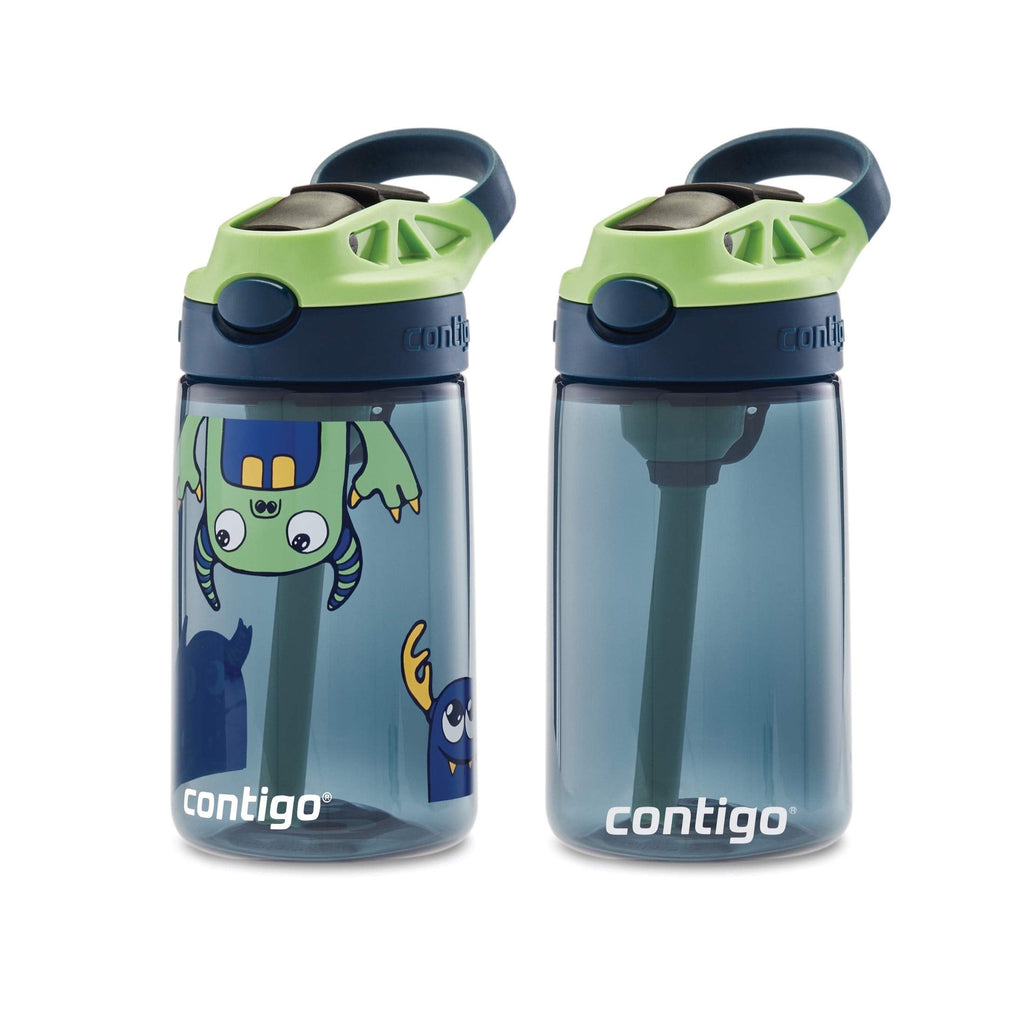 Contigo Kids 2-Pack Straw Water Bottle, 14 oz - Dinos/Sharks - Pick 938