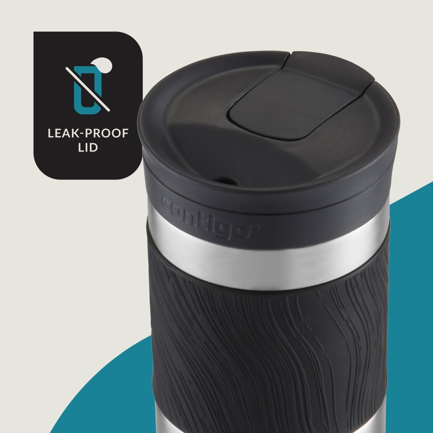 Contigo Byron 2.0 Stainless Steel Travel Mug with SNAPSEAL Lid and Grip in Black, 24 fl oz. - Pick 664