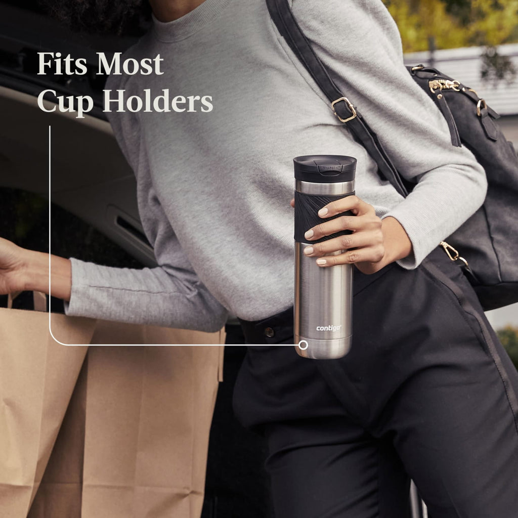 Contigo Byron 2.0 Stainless Steel Travel Mug with SNAPSEAL Lid and Grip in Black, 24 fl oz. - Pick 664