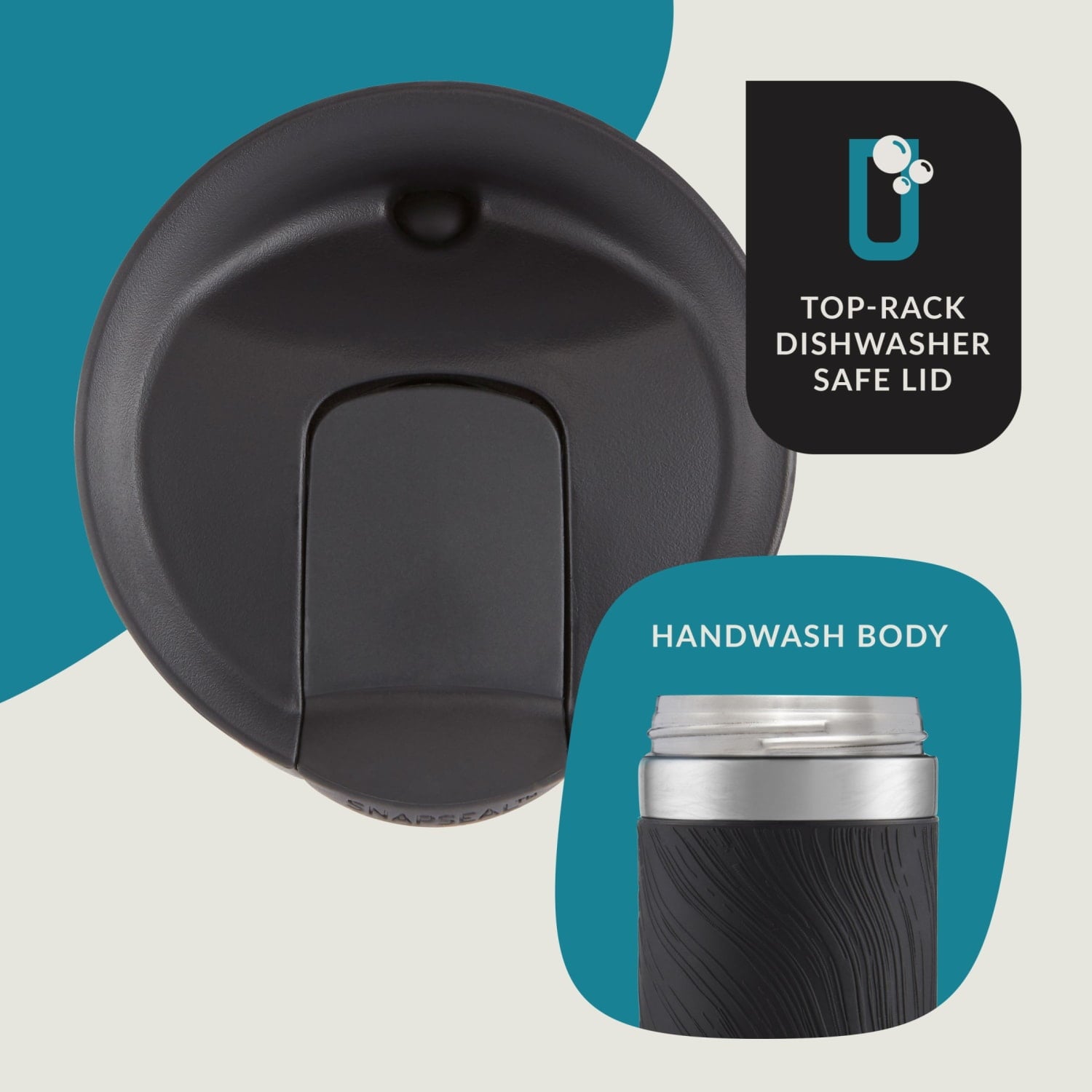 Contigo Byron 2.0 Stainless Steel Travel Mug with SNAPSEAL Lid and Grip in Black, 24 fl oz. - Pick 664