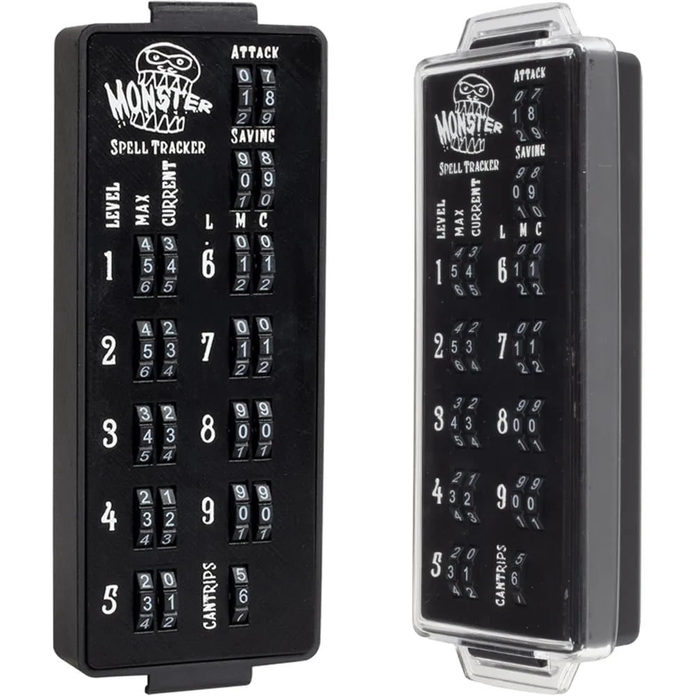 Ultimate RPG Spell Tracker for DND- Easily Keep Track of All Magic Stats, Levels, Modifiers Easily w Adjustable Place-Locking Dials &amp; Protective Cover- Compatible w Dungeons Dragons 5e Tabletop Games - Pick 927