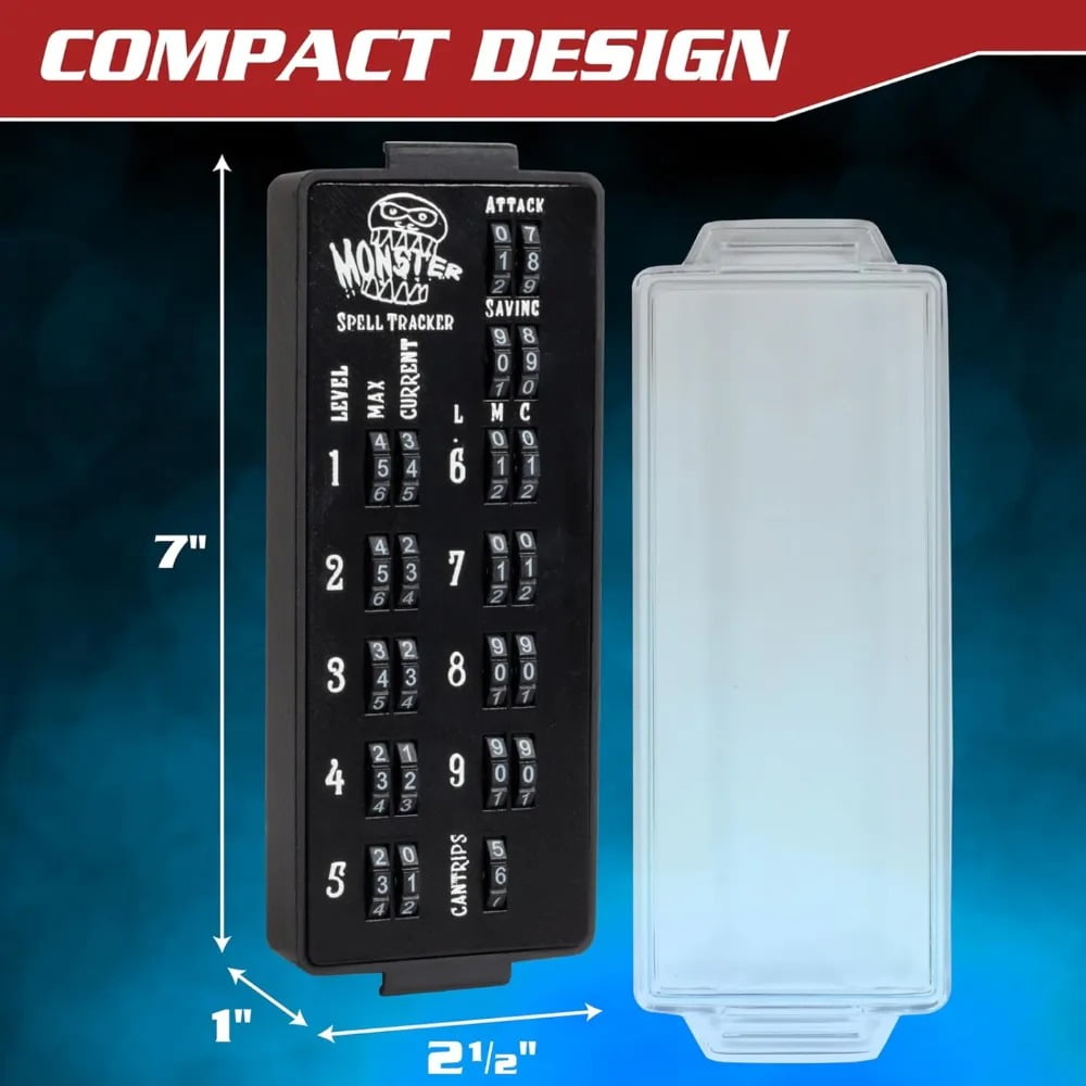 Ultimate RPG Spell Tracker for DND- Easily Keep Track of All Magic Stats, Levels, Modifiers Easily w Adjustable Place-Locking Dials &amp; Protective Cover- Compatible w Dungeons Dragons 5e Tabletop Games - Pick 927