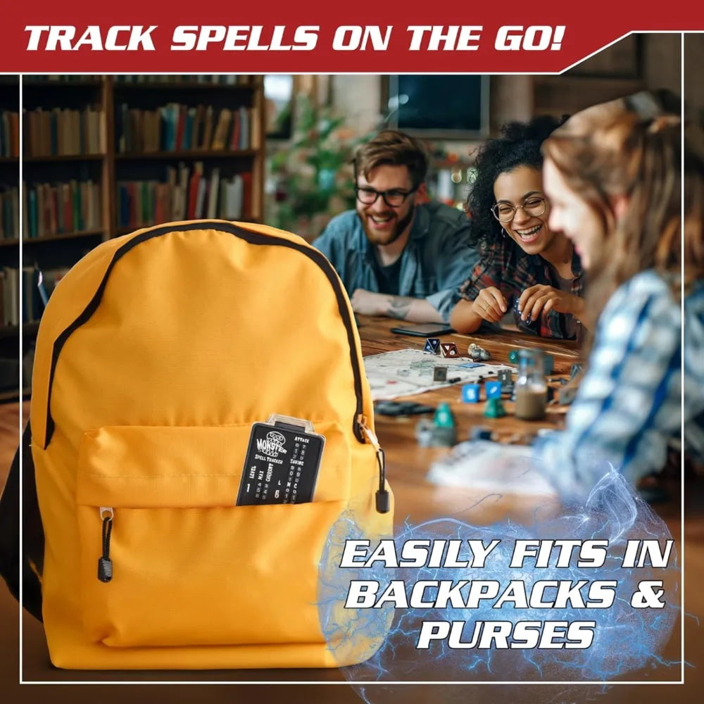 Ultimate RPG Spell Tracker for DND- Easily Keep Track of All Magic Stats, Levels, Modifiers Easily w Adjustable Place-Locking Dials &amp; Protective Cover- Compatible w Dungeons Dragons 5e Tabletop Games - Pick 927