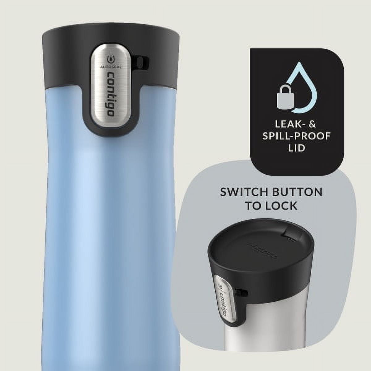 Contigo AUTOSEAL West Loop Vacuum-Insulated Stainless Steel Travel Mug with Easy-Clean Lid, 20 oz, Crystal Lakeside &amp; Crystal Agave, 2-Pack - Pick 482