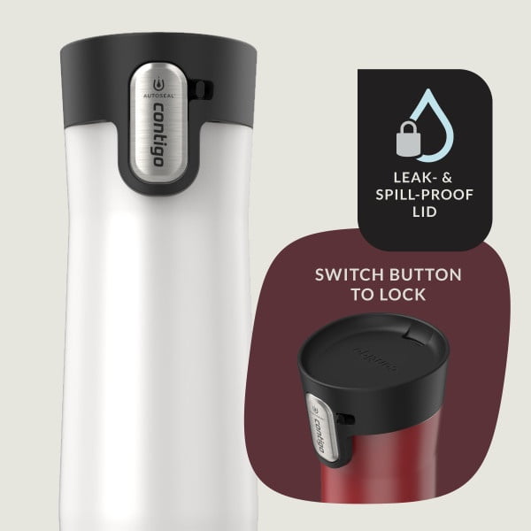 Contigo AUTOSEAL West Loop Vacuum-Insulated Stainless Steel Travel Mug with Easy-Clean Lid, 20 oz, Crystal Lakeside &amp; Crystal Agave, 2-Pack - Pick 482