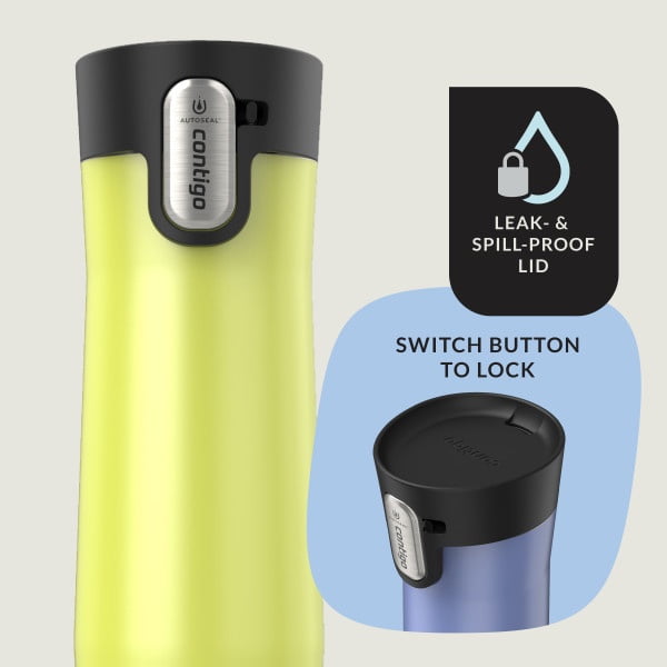 Contigo AUTOSEAL West Loop Vacuum-Insulated Stainless Steel Travel Mug with Easy-Clean Lid, 20 oz, Crystal Lakeside &amp; Crystal Agave, 2-Pack - Pick 482
