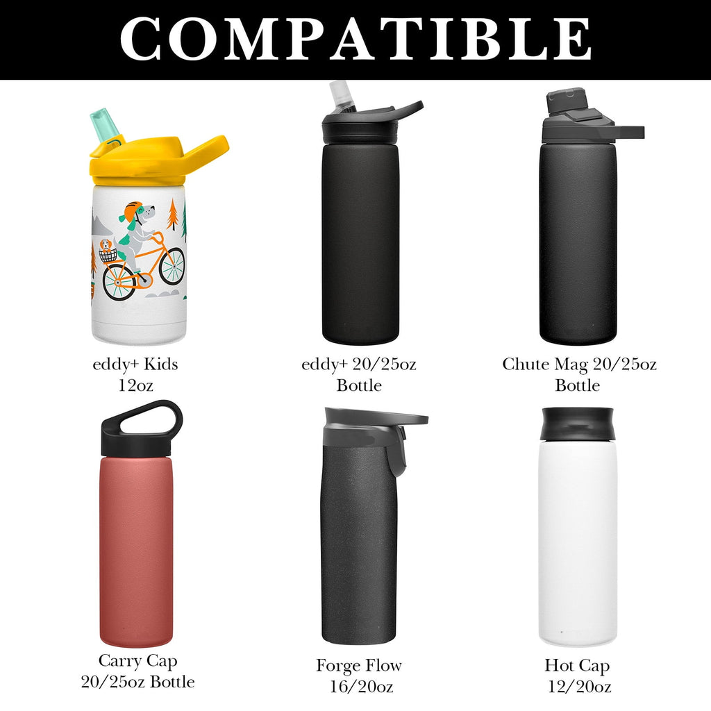 Linkidea 6 Pack Water Bottle Bottom Pad Compatible with CamelBak eddy+ Steel Bottle 20/25oz, Chute Mag Bottle, Silicone Anti-Slip Waterbottle Base Silencer Rubber Protector - Pick 852