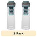 (2 pack) Contigo Clybourn Plastic FreeFlow Filter Water Bottle with AUTOSEAL Lid 24 oz., Salt, with Replacable Filter - Pick 596