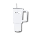 Tumbler 30 oz – Stainless Steel Cup with Handle and Lid | White Prime - Pick 138