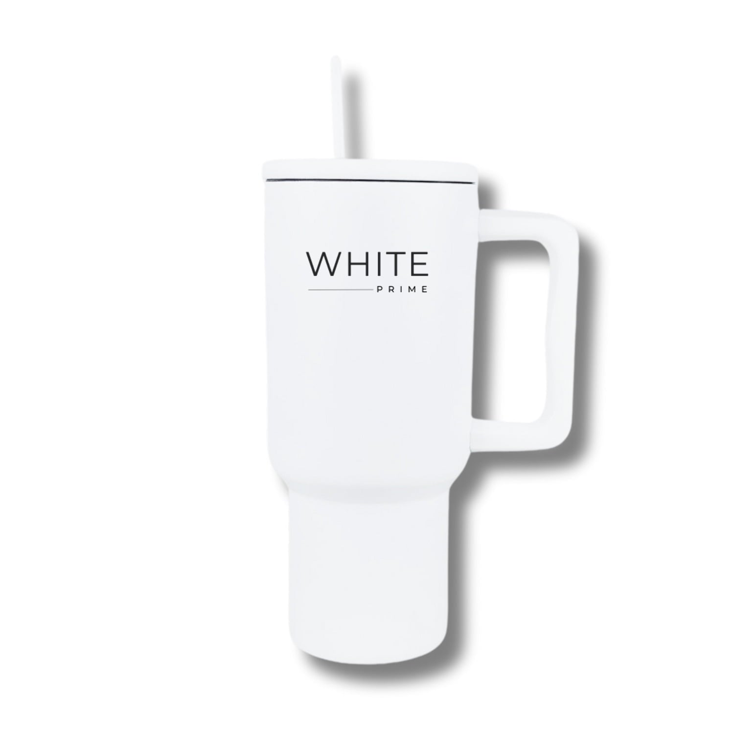 Tumbler 30 oz – Stainless Steel Cup with Handle and Lid | White Prime - Pick 138