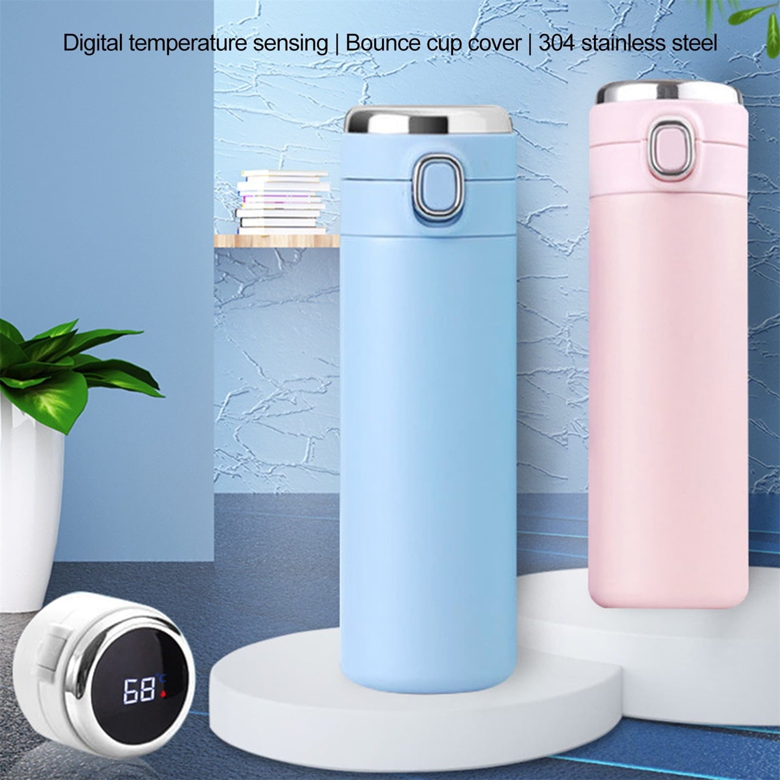 Stainless Steel Insulation Cup Cute Mini Portable Children Student Water Bottle Coffee Travel Mug LED Temperature Display Double Walled Vacuum Long Lasting Insulation - Pick 314