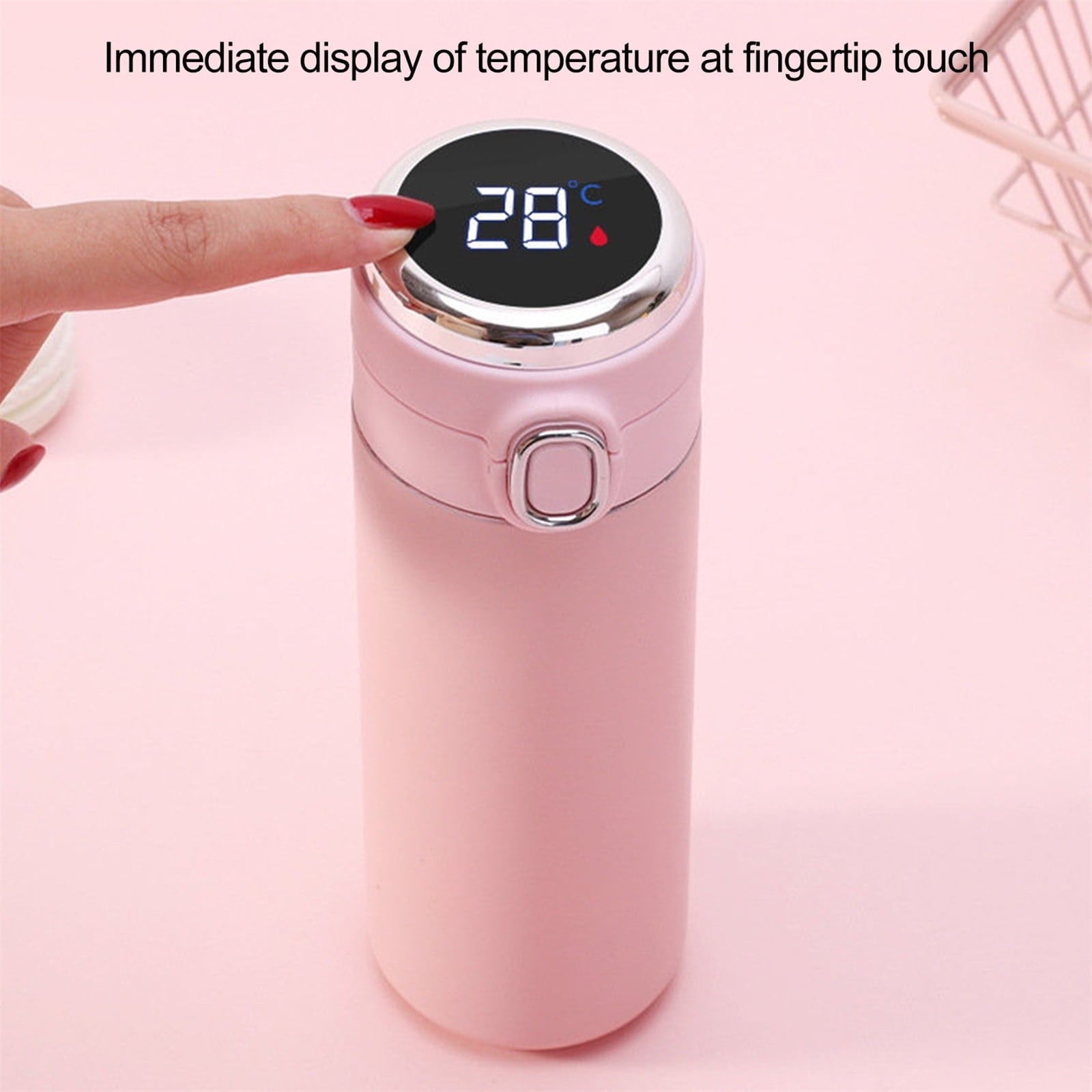Stainless Steel Insulation Cup Cute Mini Portable Children Student Water Bottle Coffee Travel Mug LED Temperature Display Double Walled Vacuum Long Lasting Insulation - Pick 314