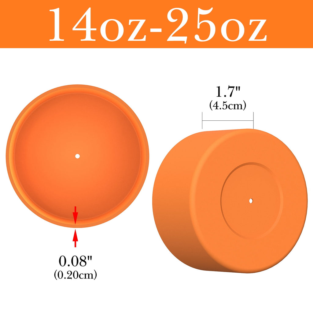 Linkidea 2 Pack Water Bottle Boot Compatible with CamelBak Eddy+20oz/25oz, Chute Mag 20oz/25oz, Carry Cap, Silicone Anti-Slip Bottle Bottom Bumper Protector (Orange) - Pick 181