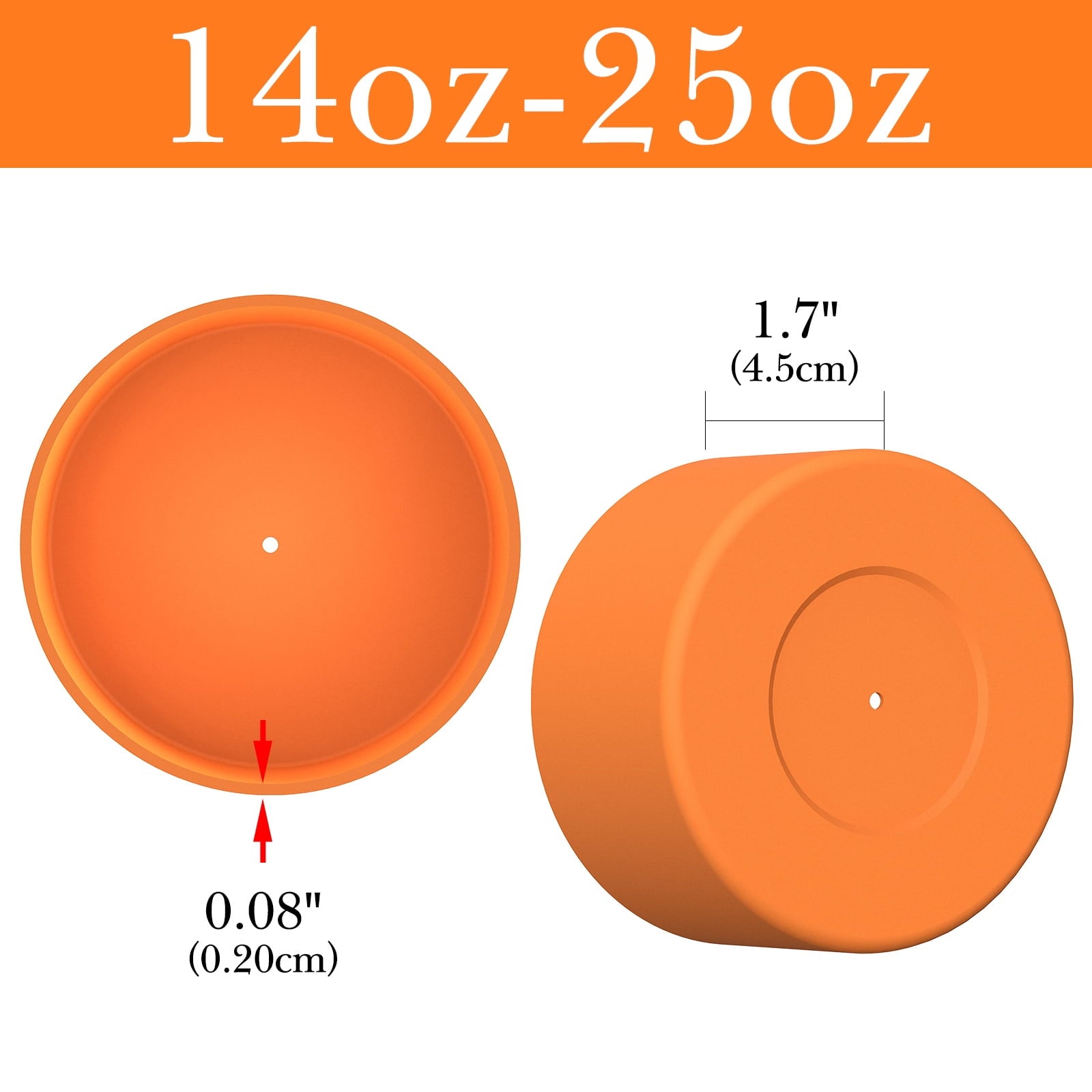 Linkidea 2 Pack Water Bottle Boot Compatible with CamelBak Eddy+20oz/25oz, Chute Mag 20oz/25oz, Carry Cap, Silicone Anti-Slip Bottle Bottom Bumper Protector (Orange) - Pick 181