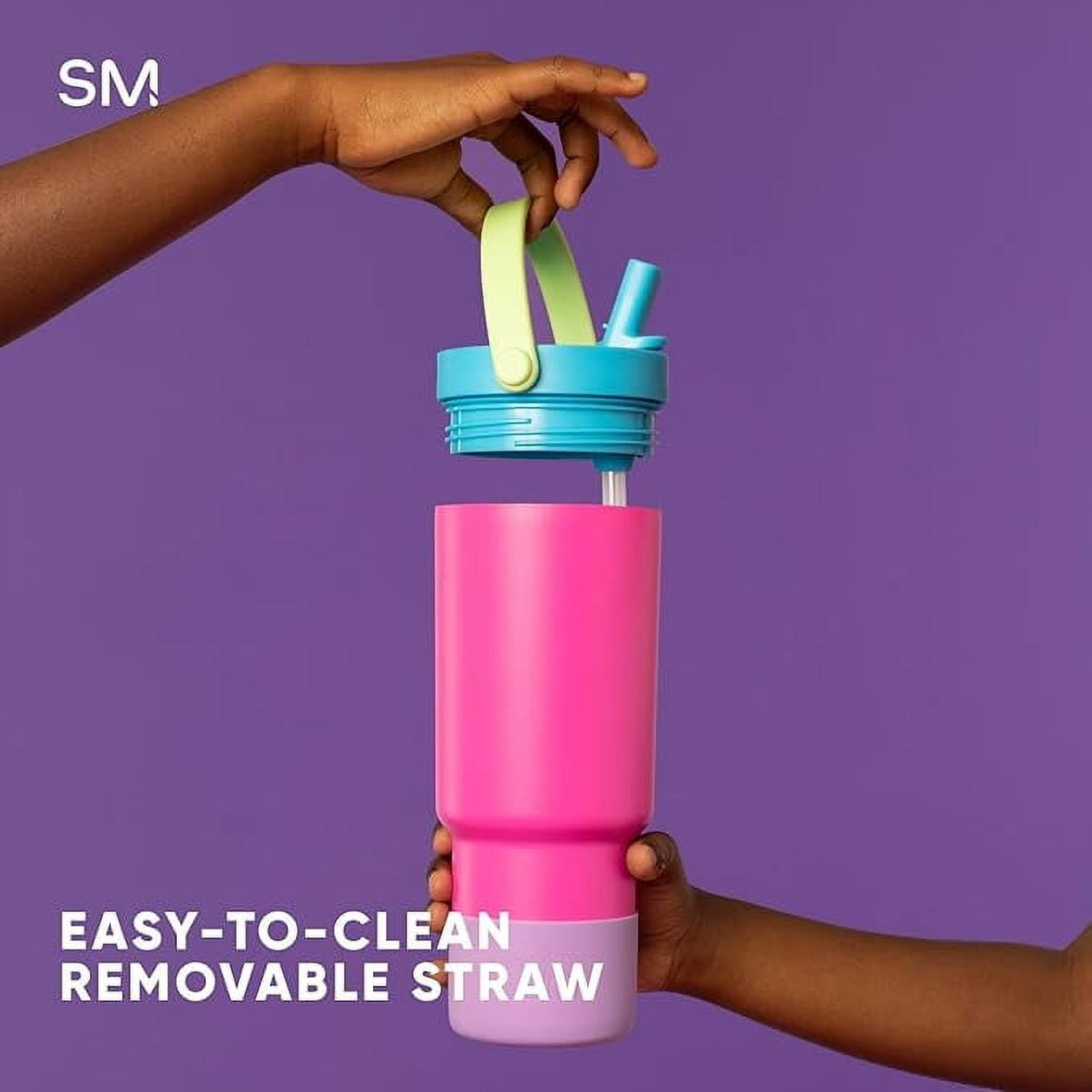 Simple Modern 24 fl oz Insulated Stainless Steel Trek Pivot Tumbler with Straw Lid and Top Handle|Seaside Blue - Pick 222
